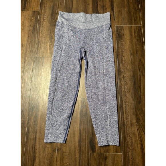 Victorias Secret Pink Seamless Leggings Heathered Navy Butt Lift Large Short - Picture 4 of 8